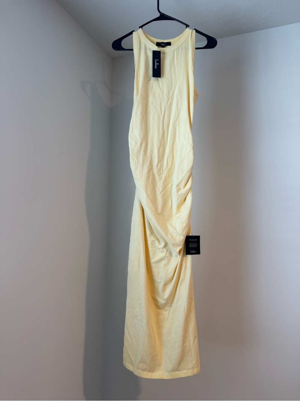 Yellow Ruched Maxi Dress by Lulu's